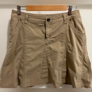 Kuhl Splash Skirt Womens 8 Khaki Casual Hiking A-Line Stretch Outdoor Quick Dry